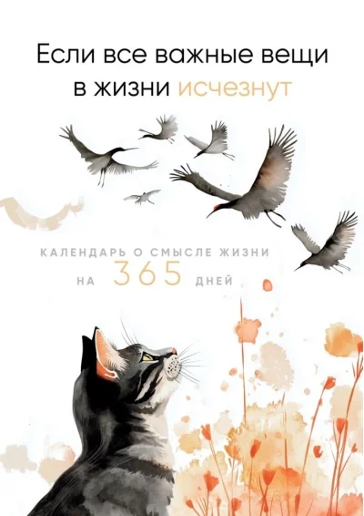 Обложка книги «Если все важные вещи в жизни исчезнут. Календарь о смысле жизни на 365 дней. Вечный настольный календарь-домик»