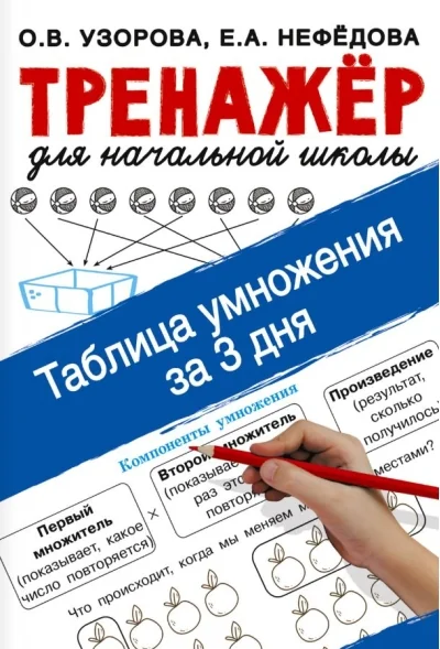 Обложка книги «Тренажёр для начальной школы. Таблица умножения за 3 дня (мягк.обл.)»