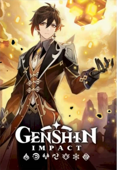 Обложка книги «Ежедневник Genshin Impact с наклейками»