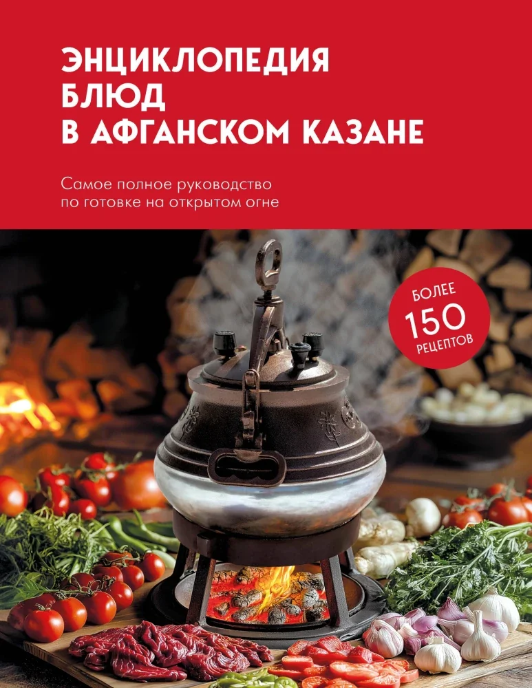 Обложка книги «Книга блюд в афганском казане. Самое полное руководство по готовке на открытом огне»