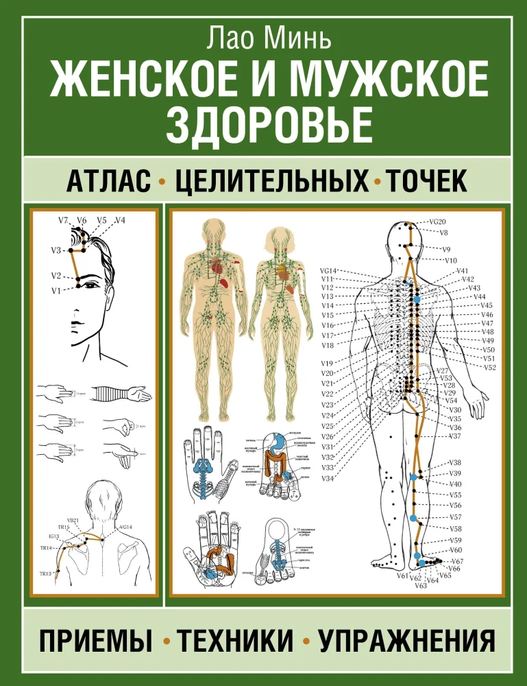 Обложка книги «Женское и мужское здоровье. Атлас целительных точек»