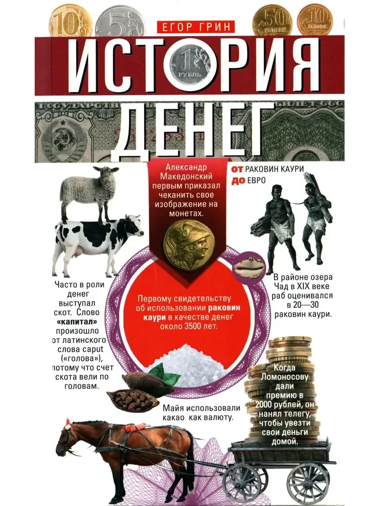 Обложка книги «История денег. От раковин каури до евро»