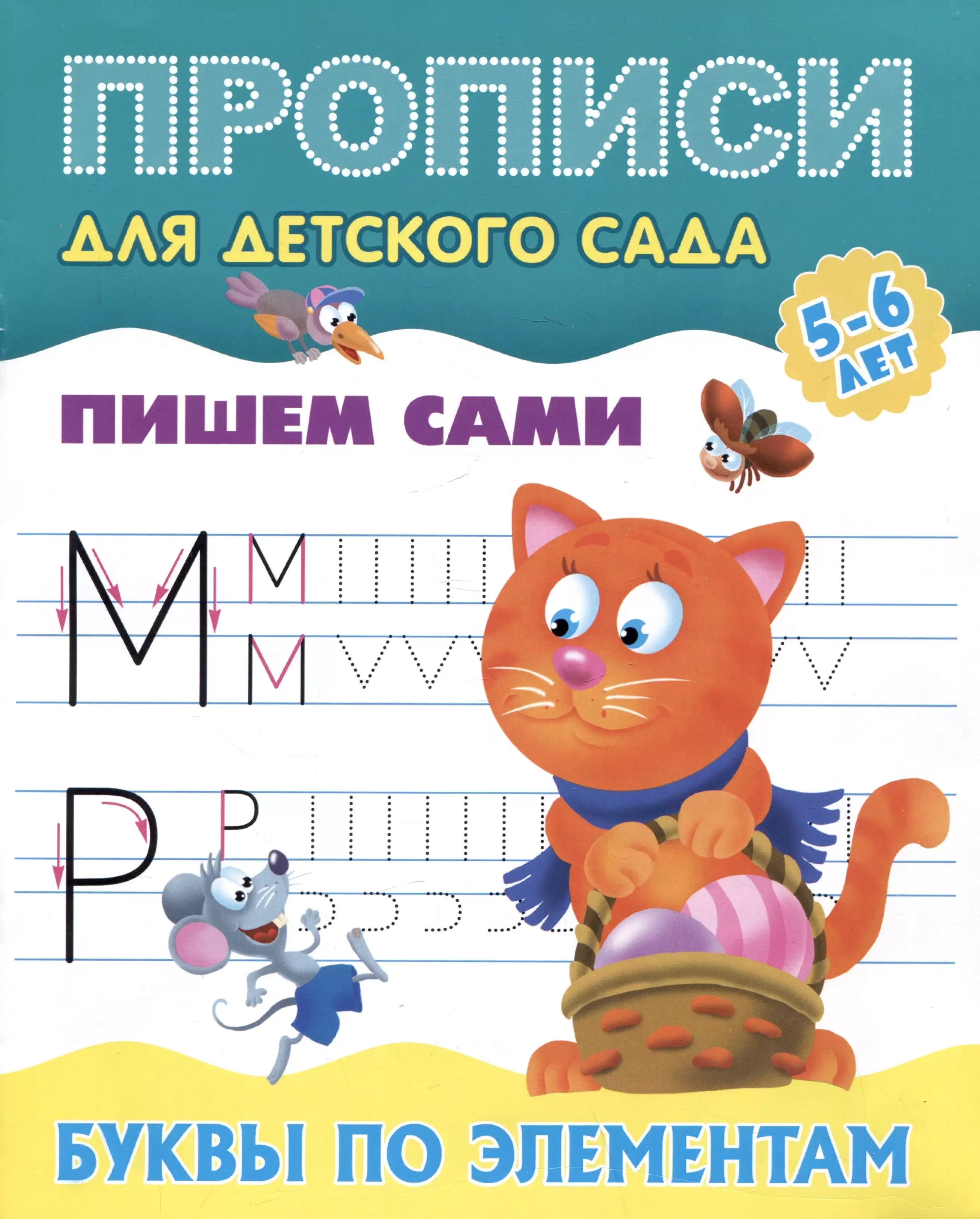 Обложка книги «Буквы по элементам 5-6 лет»