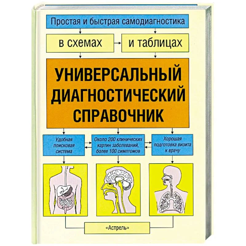 Обложка книги «Универсальный диагностический справочник: Простая и быстрая самодиагностика в схемах и таблицах»