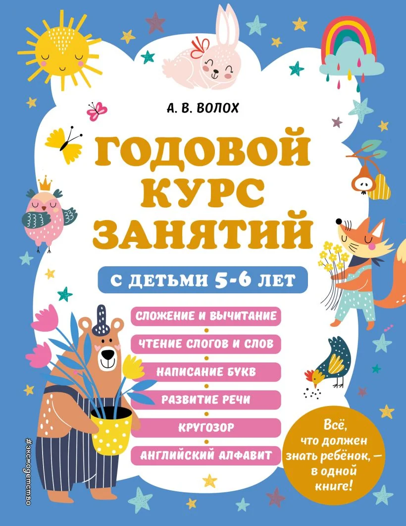 Обложка книги «Годовой курс занятий с детьми 5-6 лет»