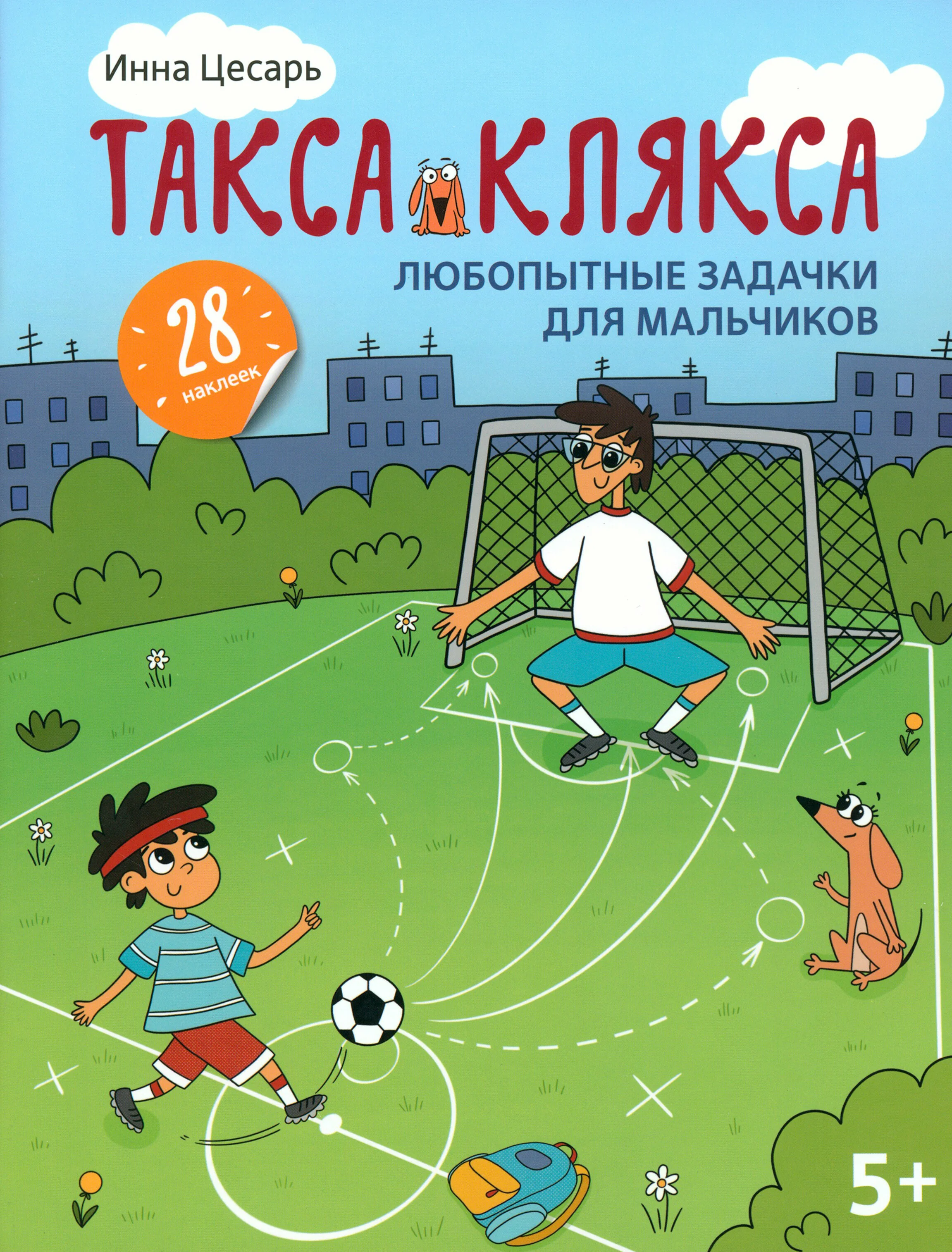 Обложка книги «Любопытные задачки для мальчиков : 28 наклеек : 5+»