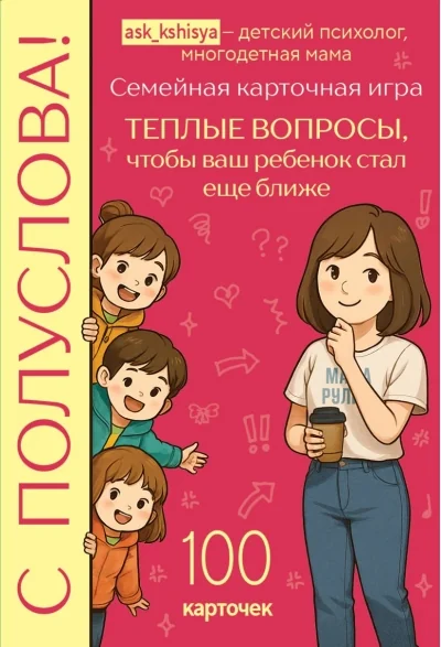Обложка книги «С полуслова! Семейная карточная игра. 100 вопросов, чтобы ваш ребенок стал еще ближе»