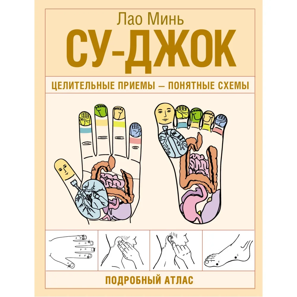 Обложка книги «Су-джок. Целительные приемы – понятные схемы. Подробный атлас»