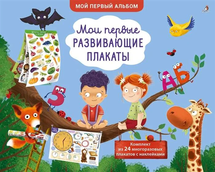 Обложка книги «Мои первые развивающие плакаты. 24 плаката»