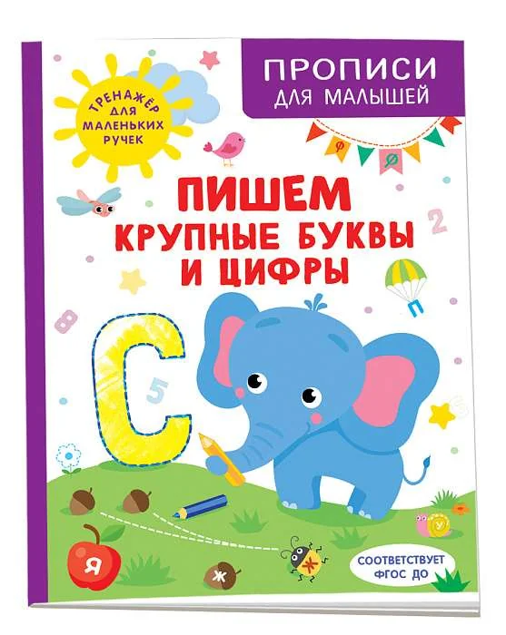 Обложка книги «Пишем крупные буквы и цифры»