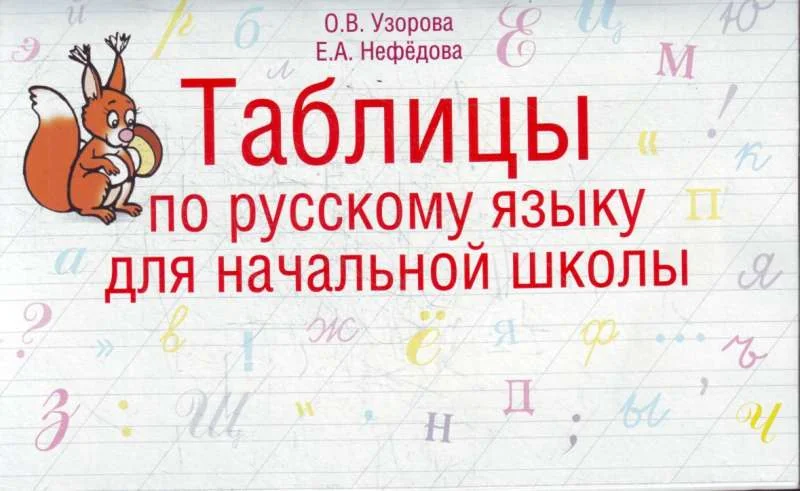 Обложка книги «Таблицы по русскому языку для начальной школы»