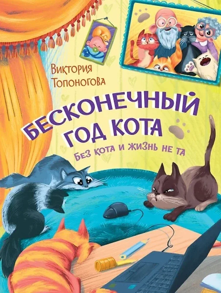 Обложка книги «Бесконечный год кота. Без кота и жизнь не та»