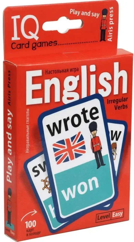 Обложка книги «Набор карточек English. Irregular Verbs (100 карточек)»