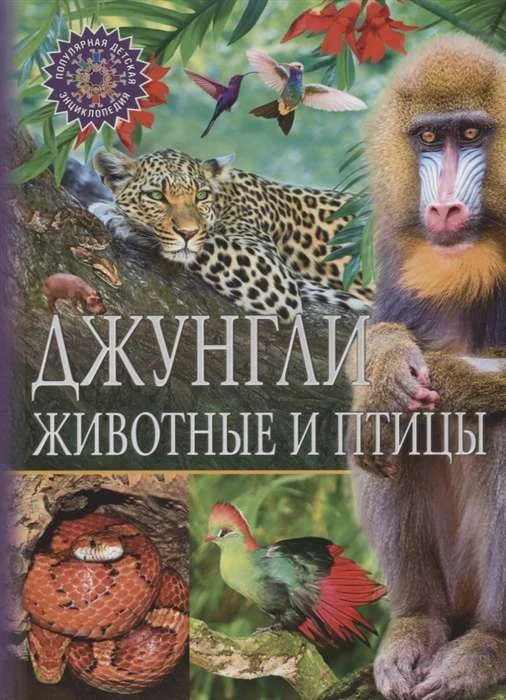 Обложка книги «Джунгли. Животные и птицы»