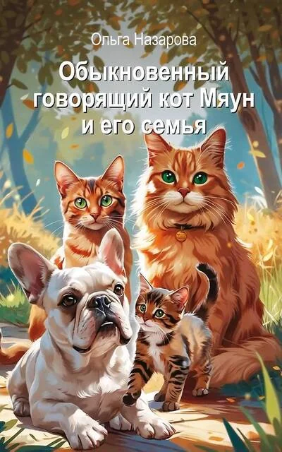 Обложка книги «Обыкновенный говорящий кот Мяун и его семья»