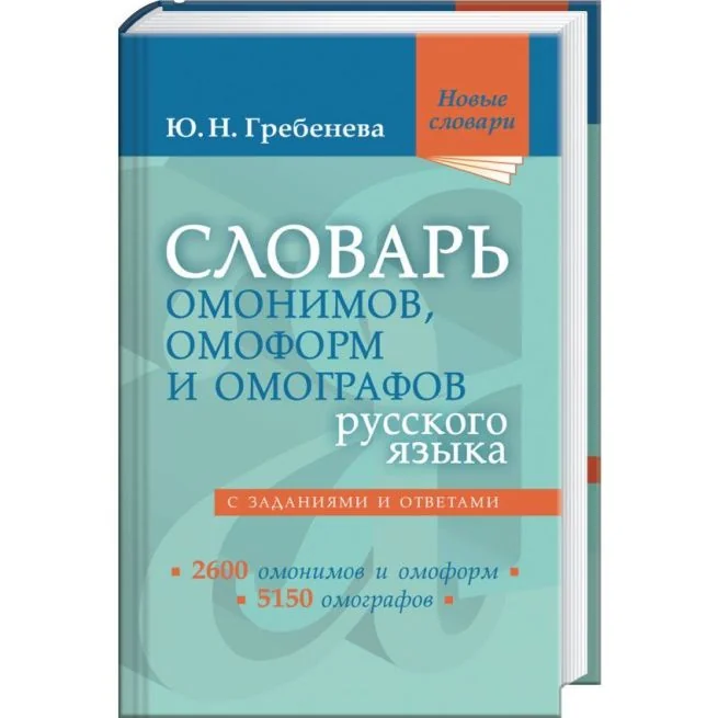 Обложка книги «Словарь омонимов и омоформ русского языка»