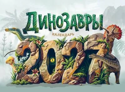 Обложка книги «Динозавры. Календарь 2027»