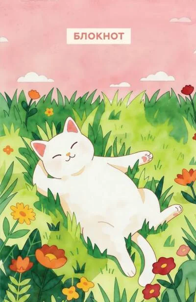 Обложка книги «Блокнот с котом. Сегодня без подвигов»