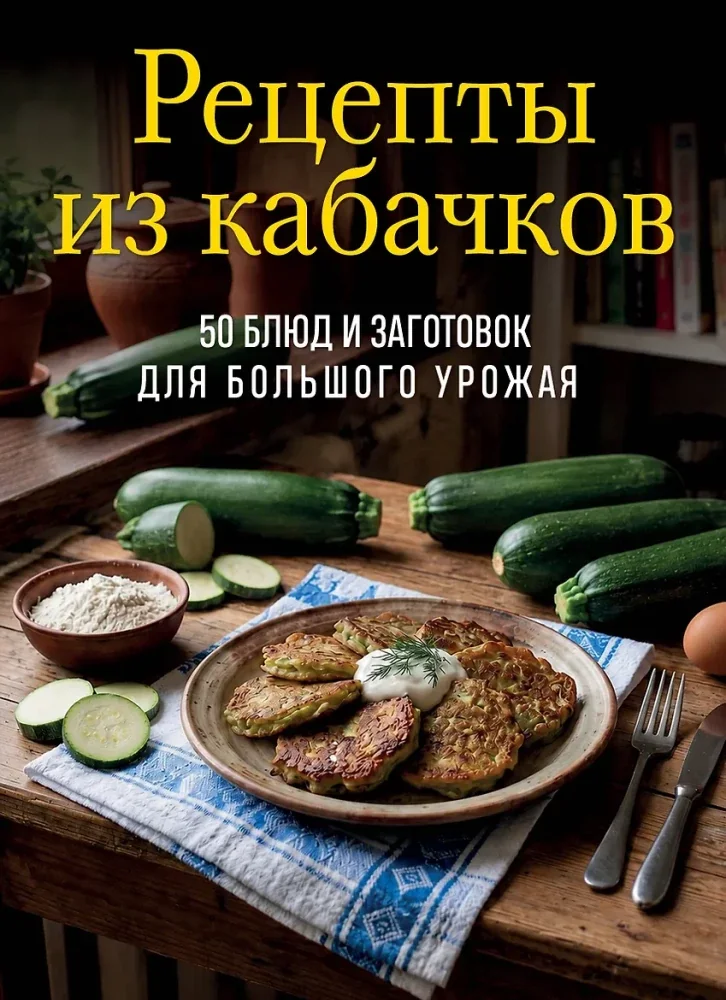 Обложка книги «Рецепты из кабачков. 65 блюд и заготовок для большого урожая»