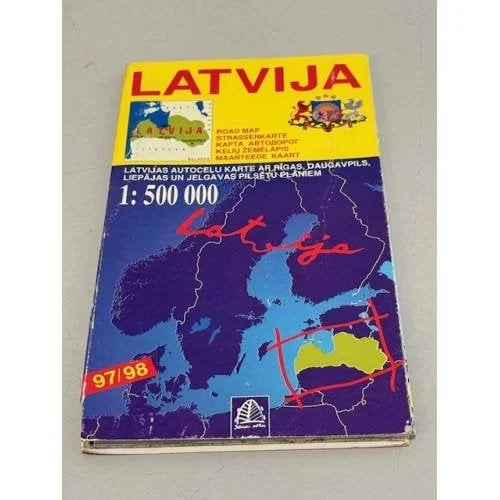 Обложка книги «Латвия. Карта автодорог / Latvija. Road map»