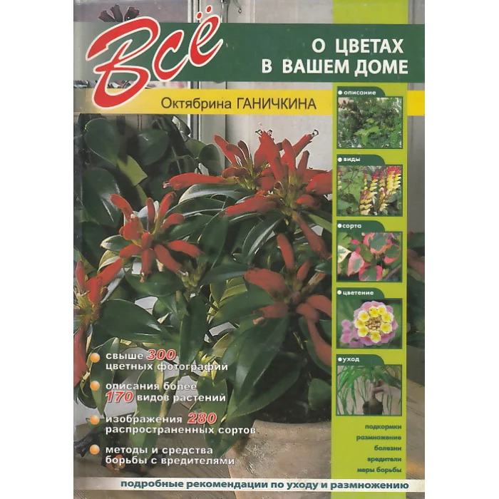 Обложка книги «Все о цветах в вашем доме»