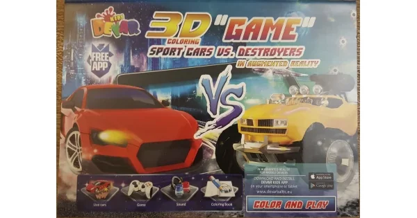 Обложка книги «Cars vs Destroyers. 3D Coloring Book»