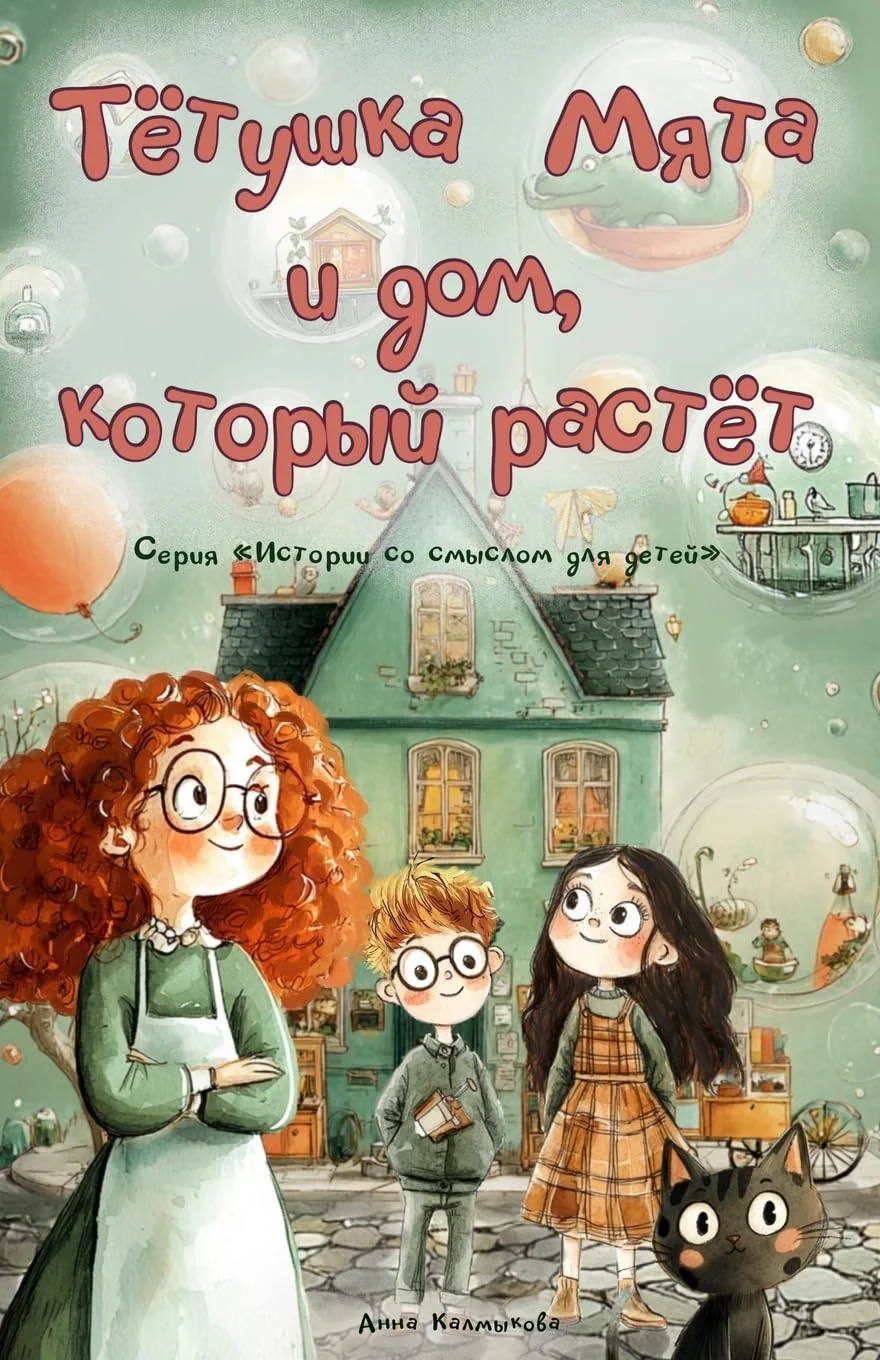 Обложка книги «Тетушка Мята и дом, который растет»