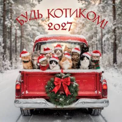Обложка книги «Будь котиком. Календарь настенный на 2027 год»