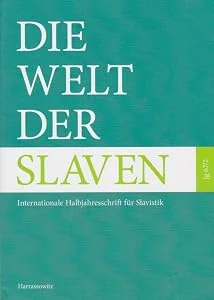 Обложка книги «Die Welt der Slaven; Teil: Jg.67 - 2022,2. Internationale Halbjahresschrift für Slavistik»