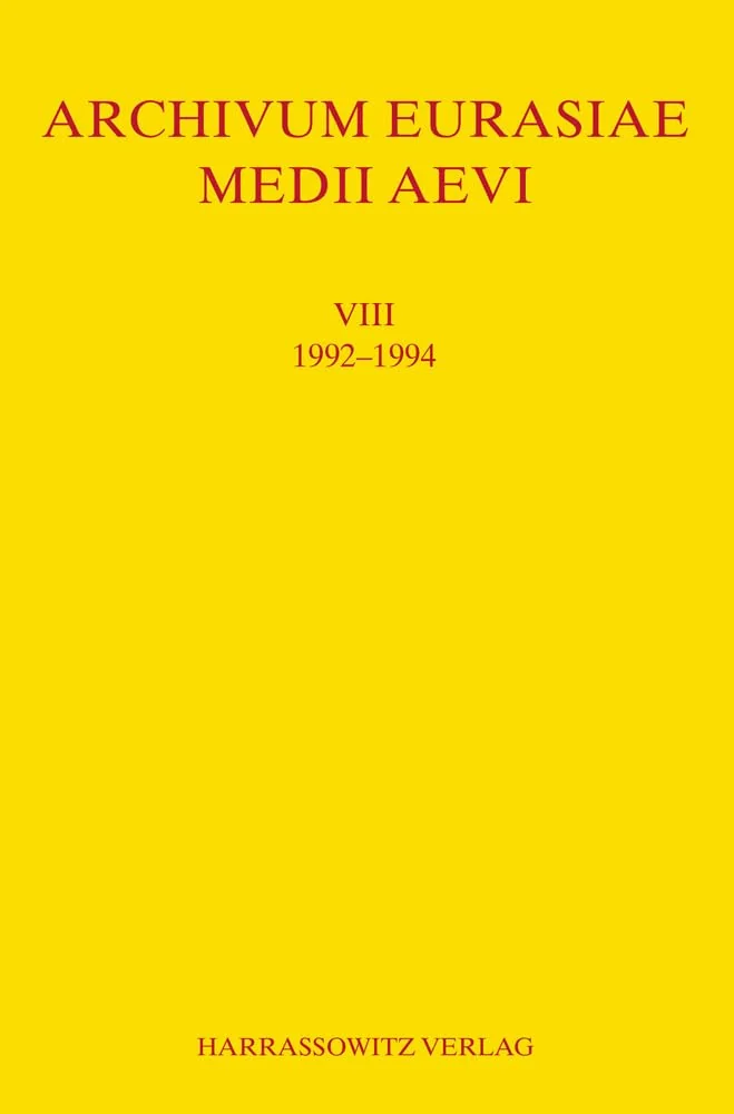 Обложка книги «Archivum Eurasiae Medii Aevi 1992-1994»