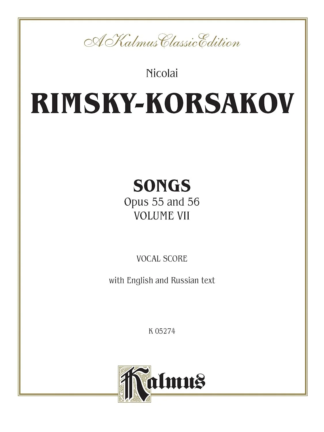 Обложка книги «Songs, Op. 55, 56: Kalmus Edition (7)»
